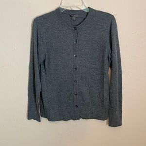 Eddie Bauer Button Cardigan- Gray